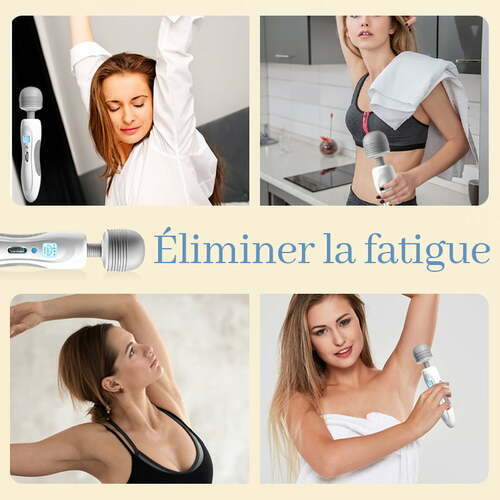 Baguette magique portable et légère avec 8 vibrations et 9 vitesses Masseur pliable - photo 7