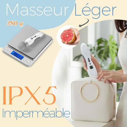 Baguette magique portable et légère avec 8 vibrations et 9 vitesses Masseur pliable - photo 8
