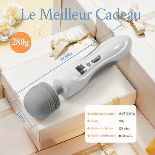 Baguette magique portable et légère avec 8 vibrations et 9 vitesses Masseur pliable - photo 9