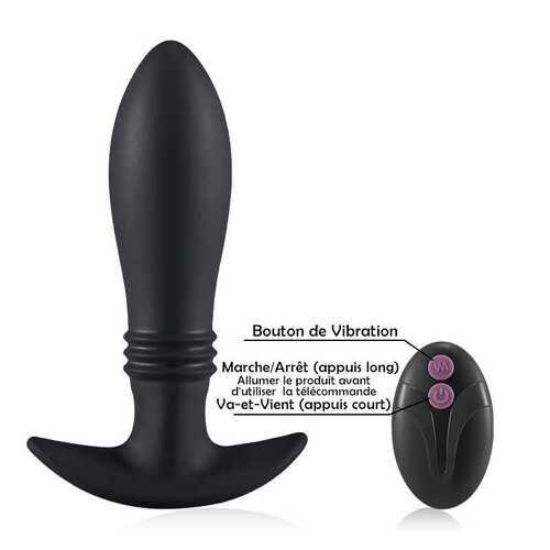 BALLE Stimulateur prostatique avec va-et-vient sur l'anus et 10 vibrations