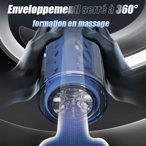 Bluesea 6 Masturbateur rotatif à poussée bidirectionnelle avec ventouse