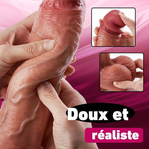 Brodie - Outrider Dildo en silicone large 7 modes de va-et-vient vibrants avec détails réalistes 10,75 pouces - photo 4