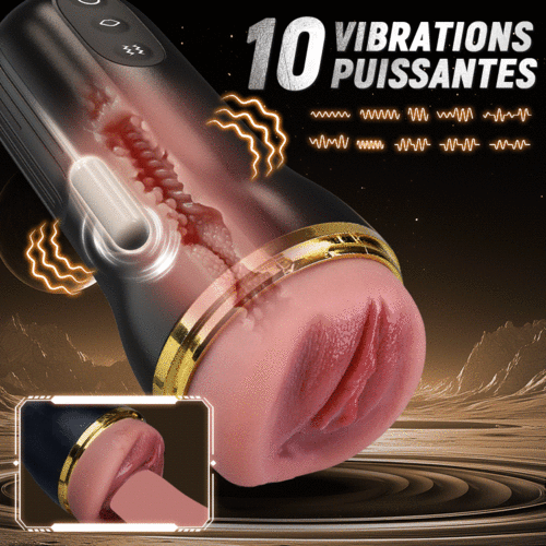 Captain - 5 Succion 10 Vibration Entrée Vaginale Simulée Masturbateur homme - photo 2