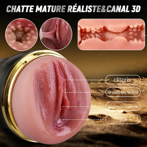 Captain - 5 Succion 10 Vibration Entrée Vaginale Simulée Masturbateur homme - photo 5