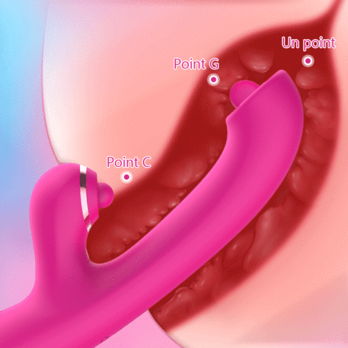Clitoris Dual Bullet 7 tapotements vibrants et 10 stimulations rotatifs