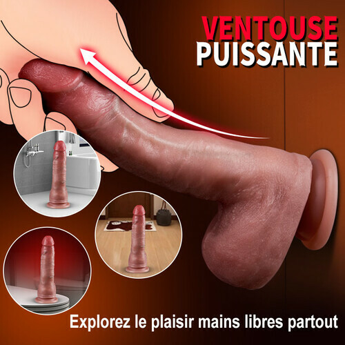 【Conçu pour les débutants】Casimir - Godemichet anal réaliste en silicone de 7,4 pouces avec fonction de chauffage