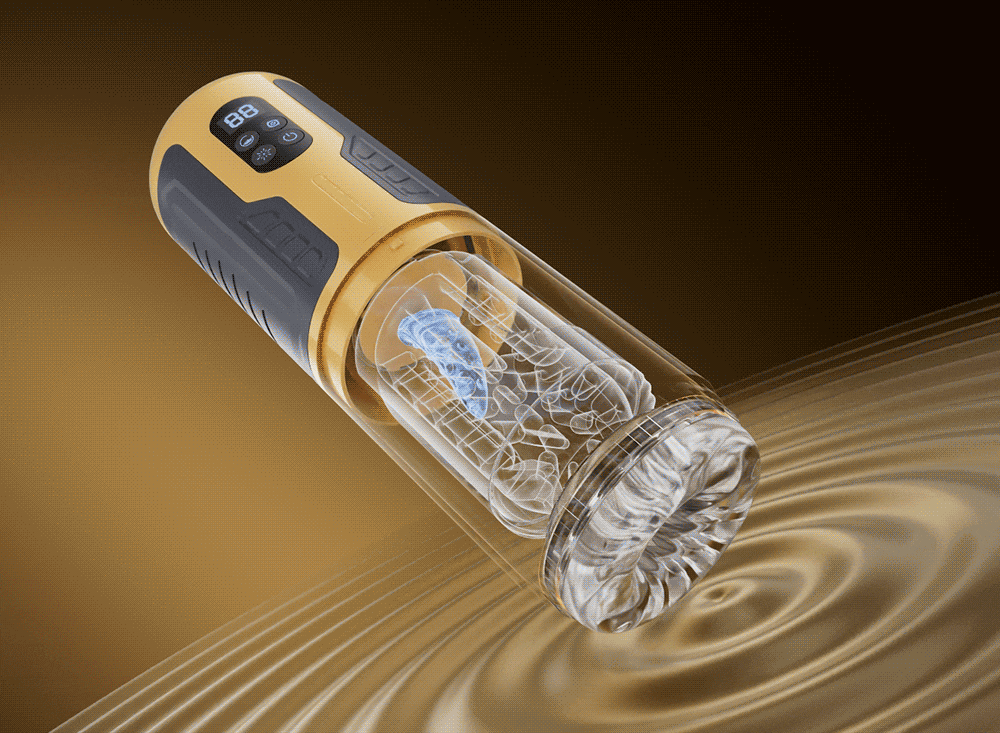CREAMPIE - 5 EN 1 Lèche-massage Poussée-Rotation-Vibration-Caresseur