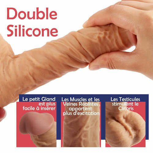 Dildo gode vibrant pour femme avec mode télescopique et 10 fréquences, Aivrobta