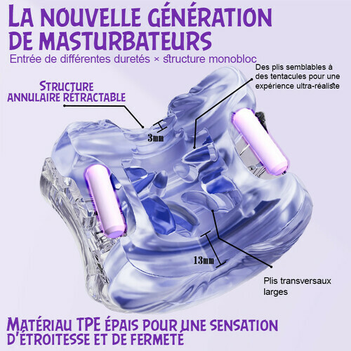 DOIFX-Pocket Girl 5 modes de vibration Double entrée vaginale + anale Masturbateur masculin