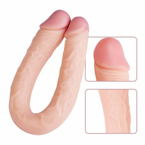 Double gode réaliste pour femmes, lesbiennes et hommes gays