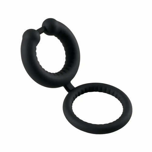 Doubles anneaux en silicone pour pénis et testicules