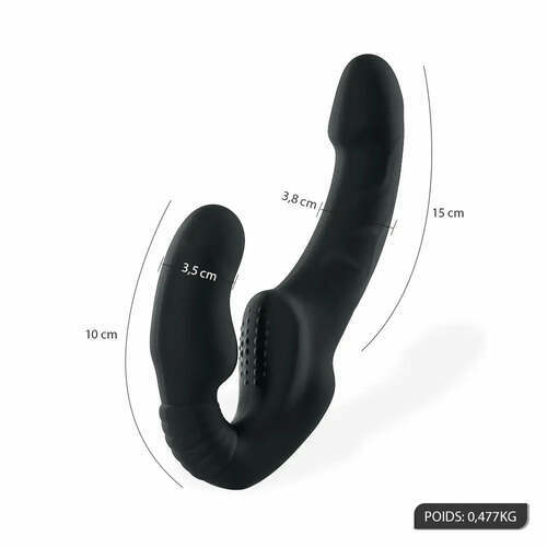 DRAGON DOUBLE Stimulateur de prostate pour sextoy en couple avec 10 vibrations