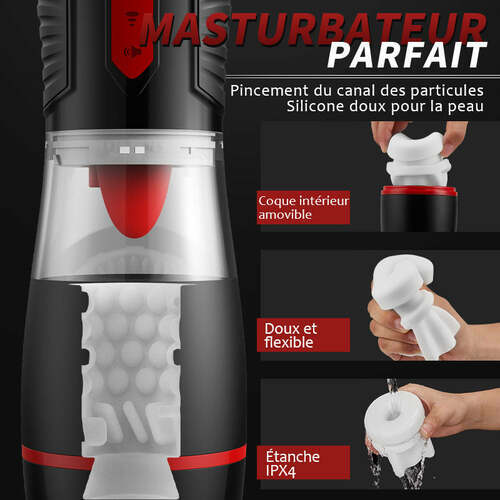Elita 7 Masturbateur Cup Automatique avec léchage et 4 modes de succion