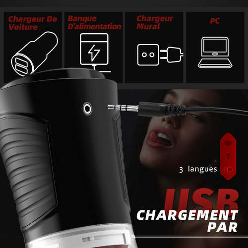 Elita 7 Masturbateur Cup Automatique avec léchage et 4 modes de succion