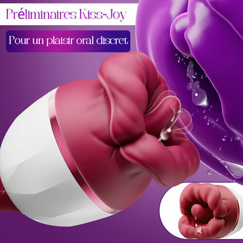 Elowen - Grande bouche avec léchage par la langue pour la stimulation du clitoris et des tétons, vibromasseur à va