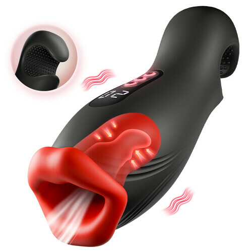 Enchantment - 9 Vibrations 4 Aspirations Suction par Clampsement Simulateur Oral pour Hommes
