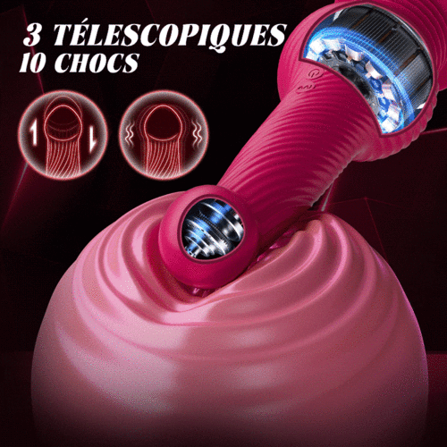 Ethan - Monstre G-Point 3 Frapper 10 Vibrer 360° Dildo 24cm