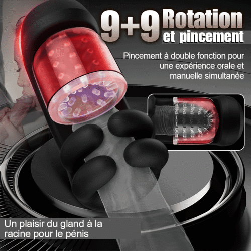Finger 2.0-9 Vibrations 9 Pincement des doigts 9 Rotation Masturbateur d'entraînement