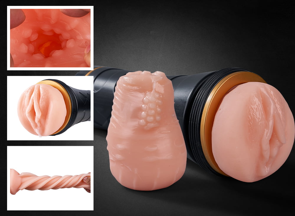 FlashFun - Masturbateur masculin avec entrée de lèvres réaliste, étanche IPX7, coque interne amovible - photo 4