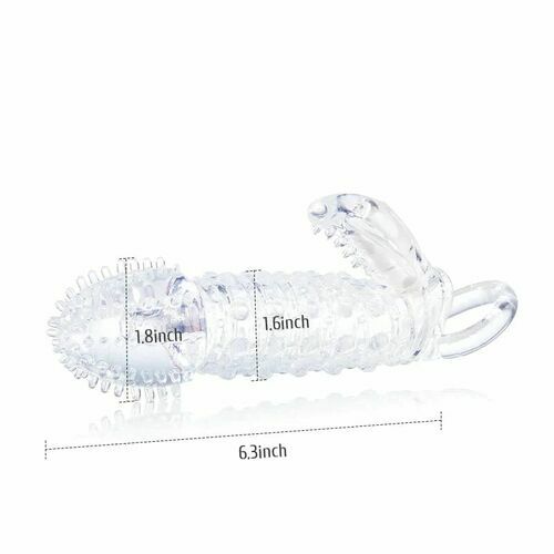 Gaine pénienne vibrante transparente de 19,6 cm