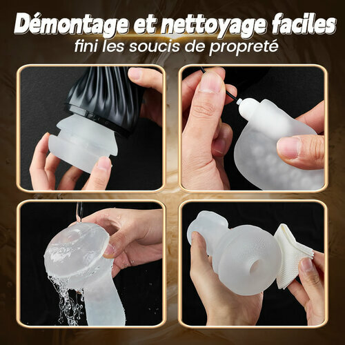 Gasvortex - Modes de succion et de vibration à 7 fréquences, coque rotative et torsadable, masturbateur masculin