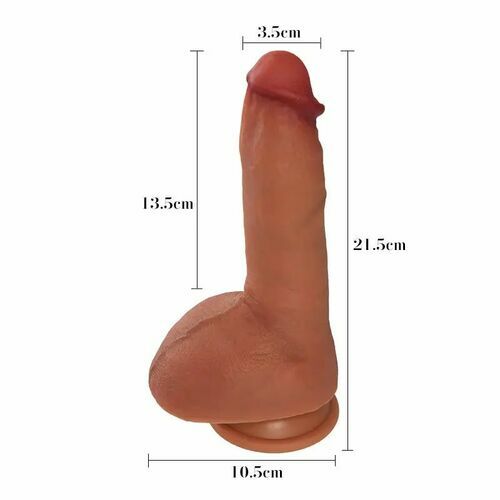 Gode plus réaliste avec gros testicules, diamètre de 3,5 cm