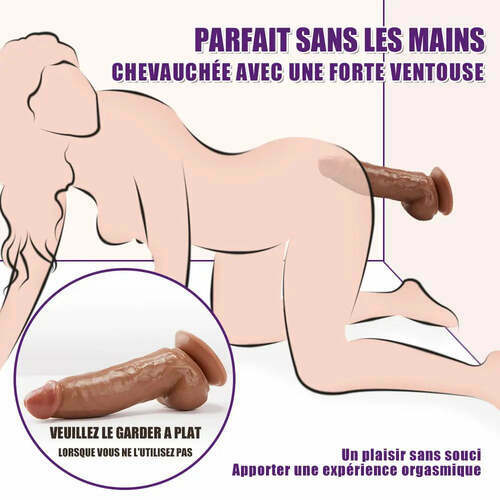 Gode réaliste anal de 22 cm avec ventouse, Fondlove