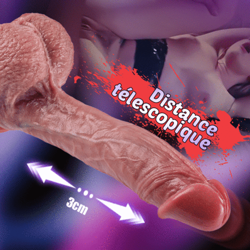 Gode ​​réaliste en silicone de 24 cm avec vibrations et télécommande