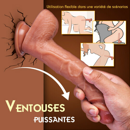 Grand gode électrique vibrant rétractable à 3 fréquences et à 9 fréquences