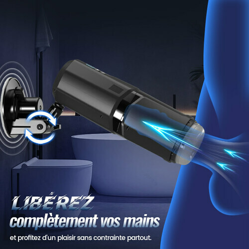 GripMax - Masturbateur mains libres pour hommes avec support à ventouse