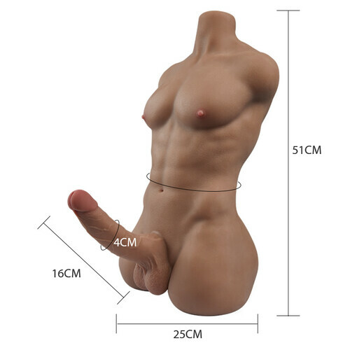 Homme primitif: Leon mannequin à la peau bronzée, poids de 8,5 kg.