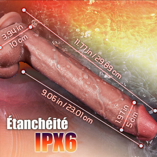 HONKAI - Gode chauffant avec 8 Va-et-Viens & 10 Vibrantions puissants