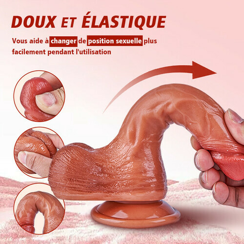 【Injection】Pénis réaliste avec éjaculation simulée, fonction de vibration à 10 fréquences, avec ventouse - photo 3