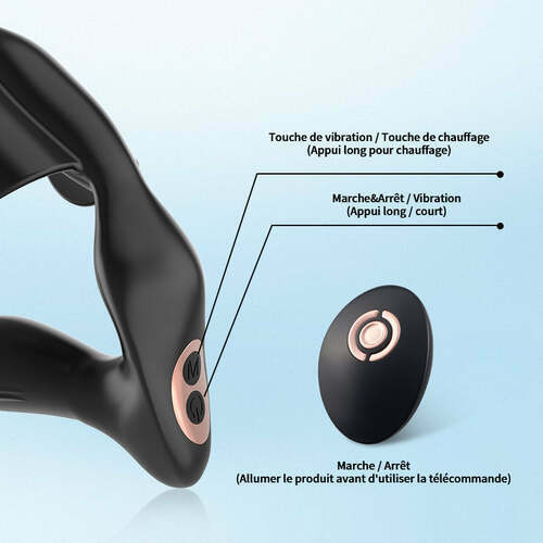 JOKER Vibromasseur prostatique avec 10 vibrations et anneaux péniens