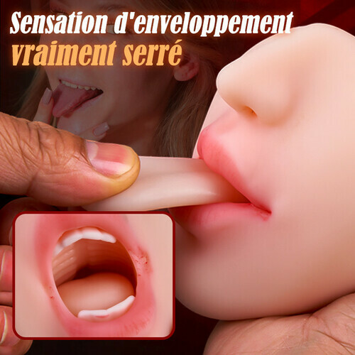 Jouet sexuel oral clitoridien à texture 3D Stroker 2 en 1 Pocket Pussy 0,8 kg - photo 5