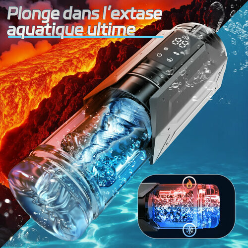 King - Masturbateur de fellation automatique 4 en 1 pour hommes, 100% étanche