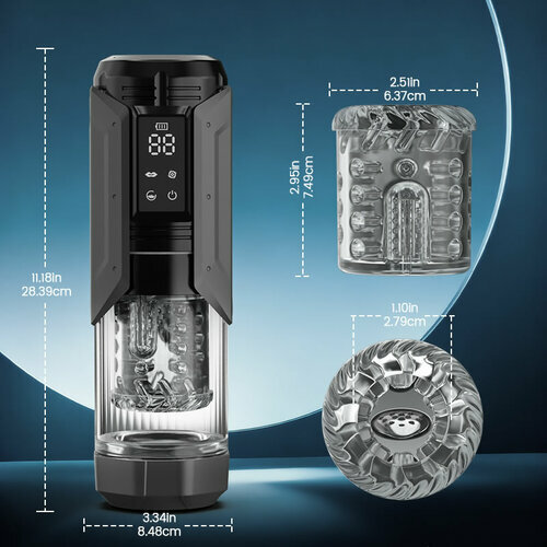 King - Masturbateur de fellation automatique 4 en 1 pour hommes, 100% étanche