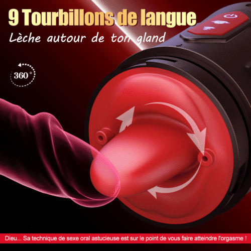 Kiss Mark - Masturbateur masculin avec écouteurs, 9 vibrations, 9 succions, 9 rotations - photo 3