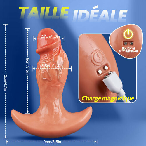 Levi - Plug anal / godemiché anal vibrant et rotatif à 360° avec APP & télécommande pour hommes et femmes - photo 4