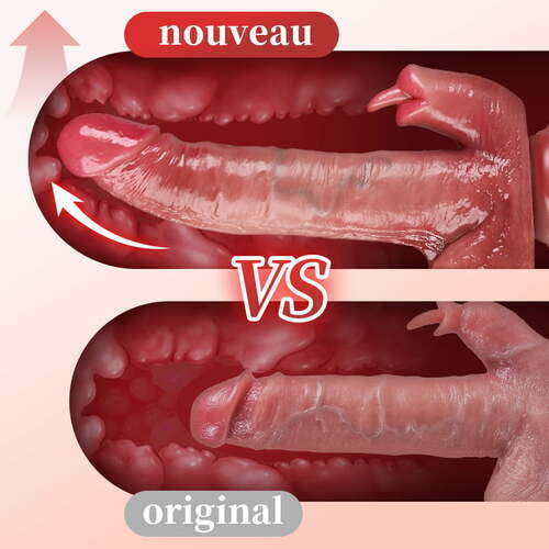 LickMax - Gode réaliste à bascule et à poussée chauffante de 26,5 cm de plus mis à niveau