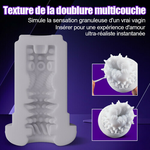 Lightspeed-7 types d'extension et 7 types de rotation Support à ventouse Masturbateur 4 en 1 pour homme - photo 2