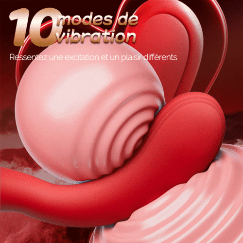 Little Rose - Vibromasseur féminin à 10 fréquences, vibration à 10 fréquences, matériau ultra-doux - photo 3