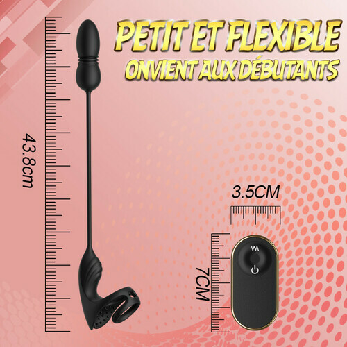 【!】Egbert - Masseur prostatique avec 9 niveaux de choc et de vibration, stimulateur testiculaire et an - photo 5