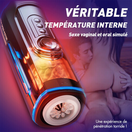 【+Lube gratuit!】Leten-X9 IV Masturbateur masculin rétractable, chauffant et audible - photo 5