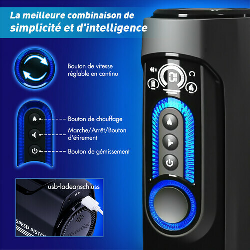 【+Lube gratuit!】Leten-X9 IV Masturbateur masculin rétractable, chauffant et audible - photo 6