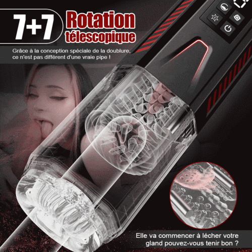 Mars - Oral Dominator 7Vibrantion 7Rotation 7Va-et-Viens Masturbateur 4 en 1 à double mote - photo 3