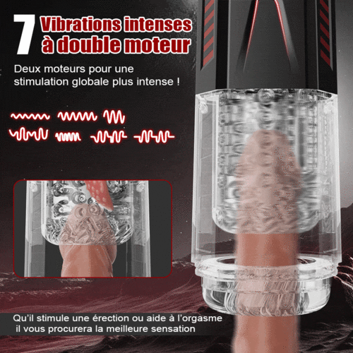 Mars - Oral Dominator 7Vibrantion 7Rotation 7Va-et-Viens Masturbateur 4 en 1 à double mote - photo 4