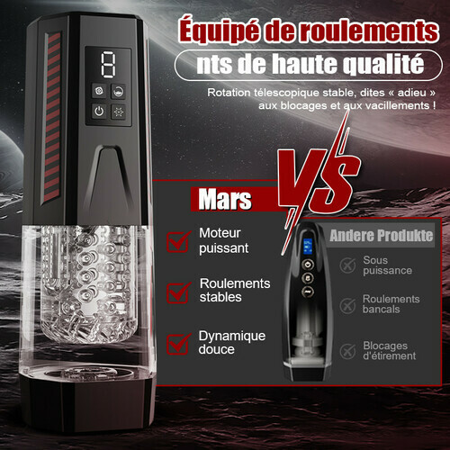 Mars - Oral Dominator 7Vibrantion 7Rotation 7Va-et-Viens Masturbateur 4 en 1 à double mote - photo 6