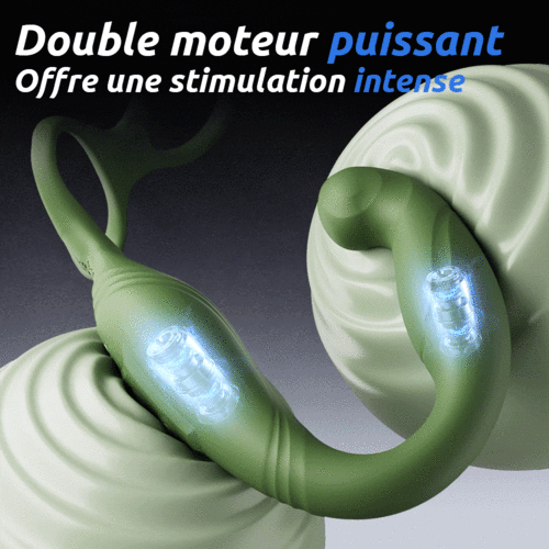 Masseur prostatique vibrant et oscillant Logan 10 avec 2 anneaux de pénis pour hommes et couples homosexuels - photo 3