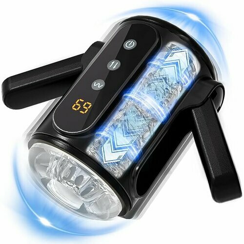 Masturbateur automatique pour hommes avec deux poignées et des vibrations de stretch avec 9 fréquences - photo 1
